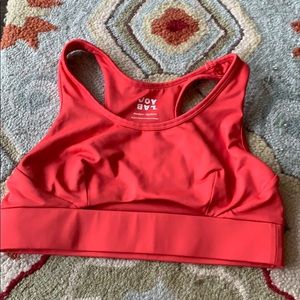 Pink/ orange sports bra size medium